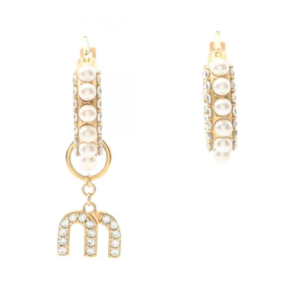 MIU MIU White Pearl Earrings - Picture 1 of 5